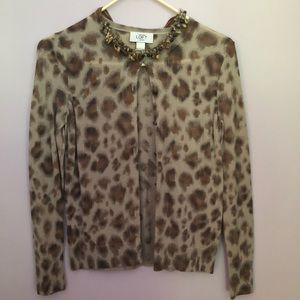 LOFT Leopard print cardigan